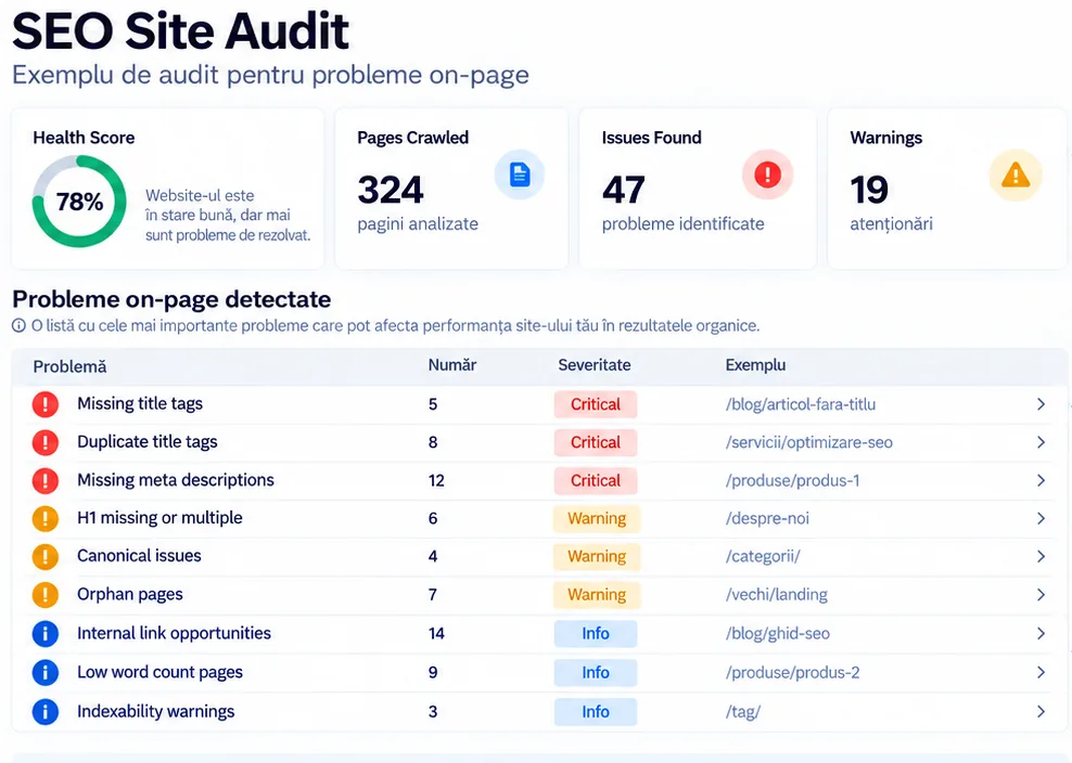 Optimizare SEO On Page