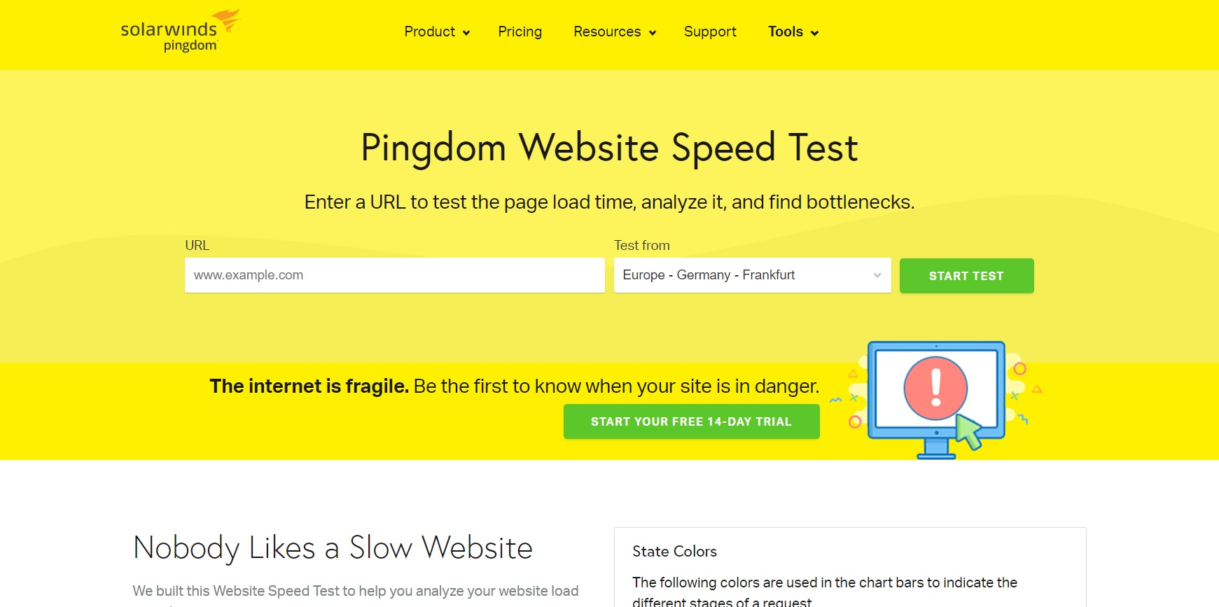 viteza site-ului pingdom