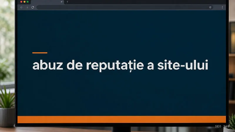 Captură din Glosarul SEO 365 pentru abuz de reputație a site-ului (Google Search): Abuzul de reputație a site-ului este publicarea unor