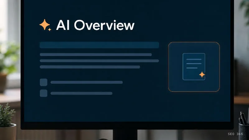 Captură din Glosarul SEO 365 pentru AI Overview (AI Search și LLM): AI Overview este un rezumat generat cu AI