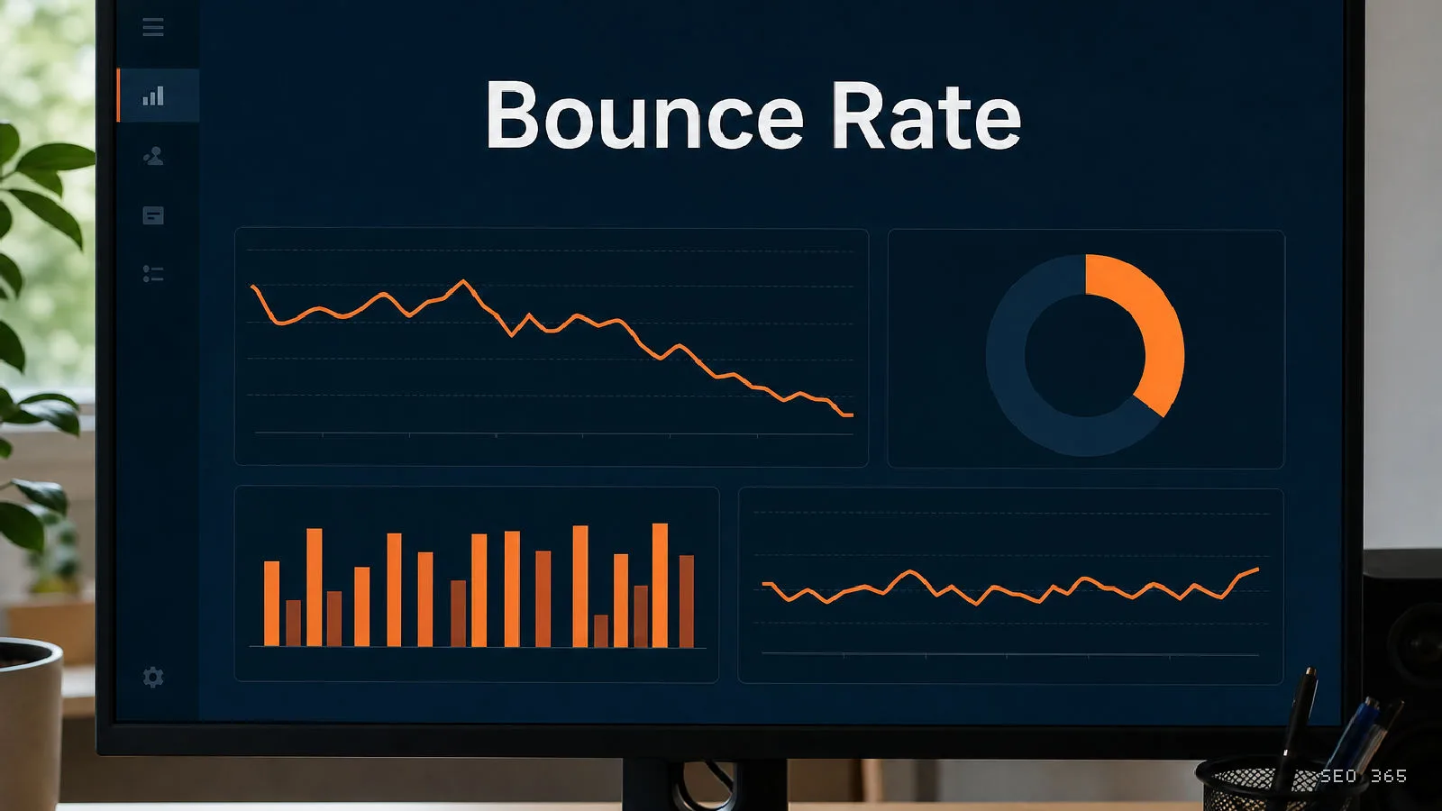 Captură din Glosarul SEO 365 pentru Bounce Rate (Analytics și KPI): Bounce Rate, sau rata de respingere, este o
