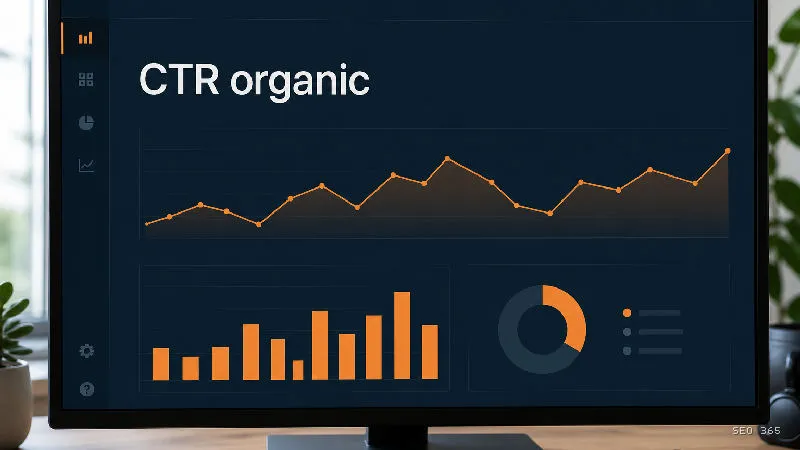 Captură din Glosarul SEO 365 pentru CTR organic (Analytics și KPI): CTR-ul organic este raportul dintre clickurile primite de