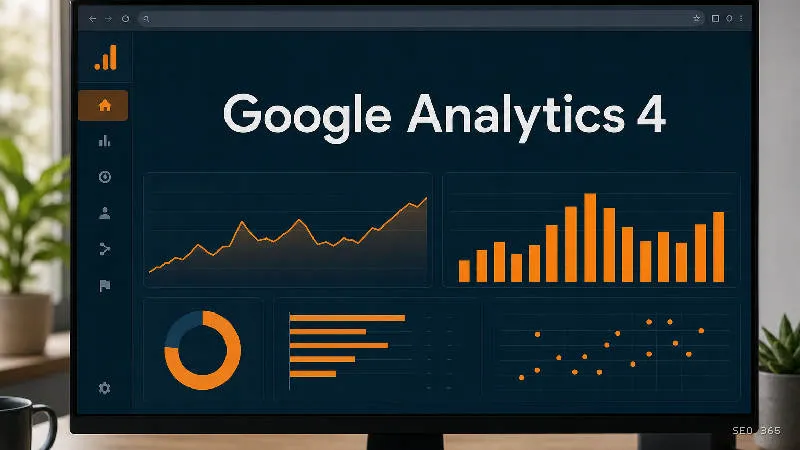 Captură din Glosarul SEO 365 pentru Google Analytics 4 (Analytics și KPI): Google Analytics 4, abreviat GA4, este o proprietate