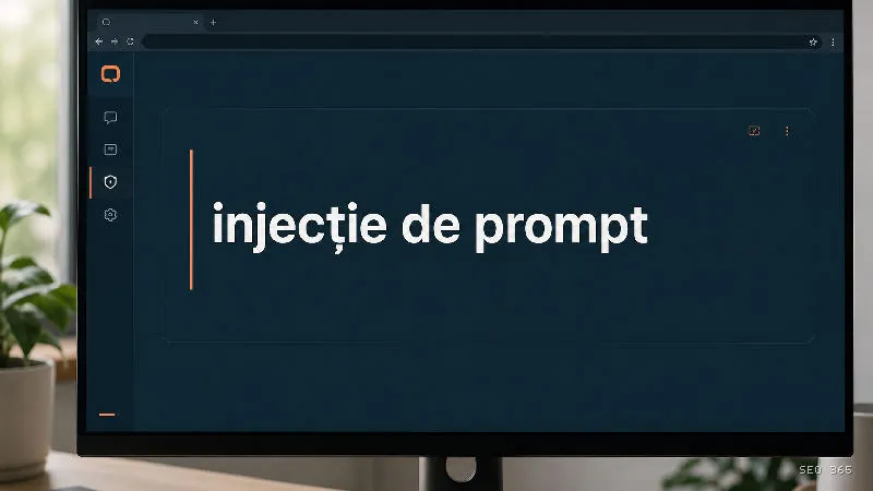 Captură din Glosarul SEO 365 pentru injecție de prompt (AI Search și LLM): Injecția de prompt este o problemă de securitate