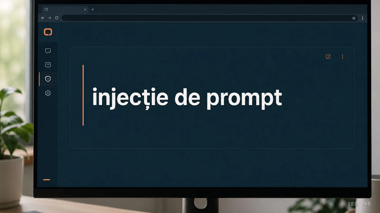 Captură din Glosarul SEO 365 pentru injecție de prompt (AI Search și LLM): Injecția de prompt este o problemă de securitate