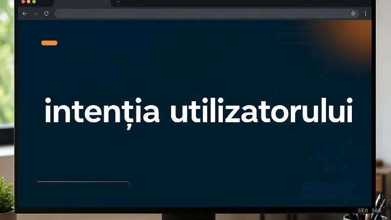 Captură din Glosarul SEO 365 pentru intenția utilizatorului (Content SEO): Intenția utilizatorului, numită și intenție de căutare, reprezintă