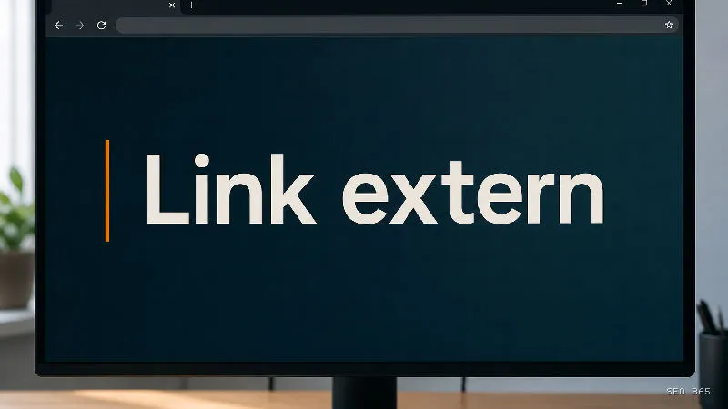 Captură din Glosarul SEO 365 pentru Link extern (SEO On-page): Un link extern este un hyperlink care indică