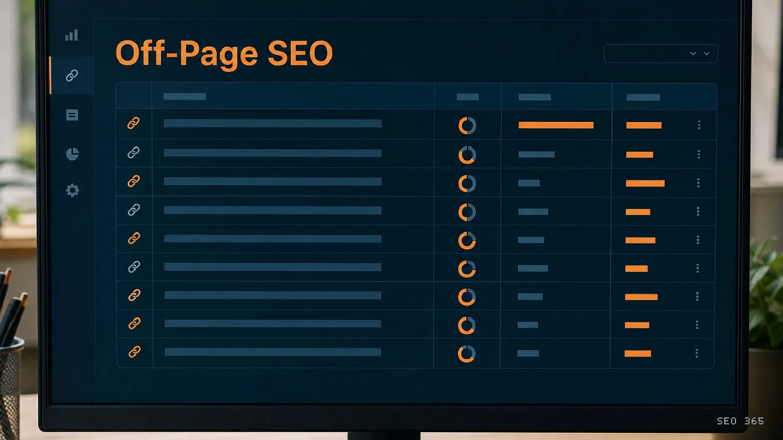 Captură din Glosarul SEO 365 pentru Off-Page SEO (SEO Off-page): Off-Page SEO cuprinde acțiunile realizate în afara site-ului