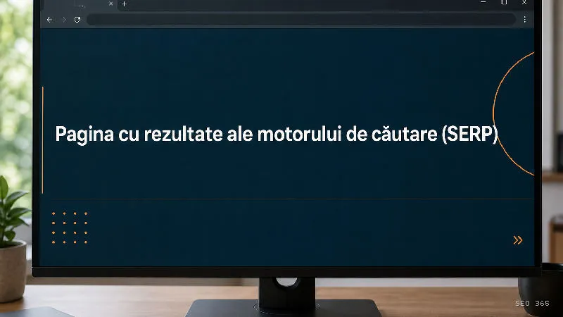 Captură din Glosarul SEO 365 pentru Pagina cu rezultate ale motorului de căutare (SERP) (Google Search): Pagina cu rezultate ale motorului de căutare, numită