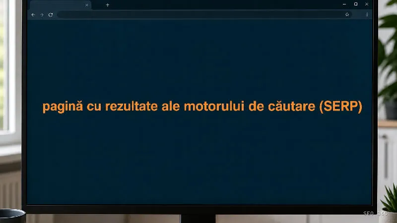 Captură din Glosarul SEO 365 pentru pagină cu rezultate ale motorului de căutare (SERP) (Google Search): Pagina cu rezultate ale motorului de căutare, abreviată