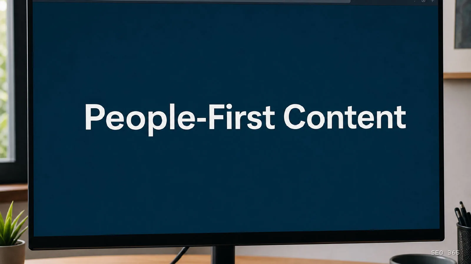 Captură din Glosarul SEO 365 pentru People-First Content (Content SEO): People-First Content este conținut creat în primul rând