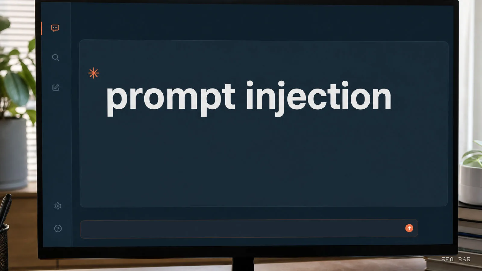 Captură din Glosarul SEO 365 pentru prompt injection (AI Search și LLM): Prompt injection este o încercare de a determina