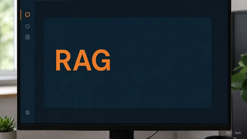 Captură din Glosarul SEO 365 pentru RAG (AI Search și LLM): RAG, acronim pentru Retrieval-Augmented Generation, este o abordare
