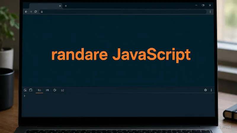Captură din Glosarul SEO 365 pentru randare JavaScript (SEO tehnic): Randarea JavaScript este procesul prin care codul JavaScript