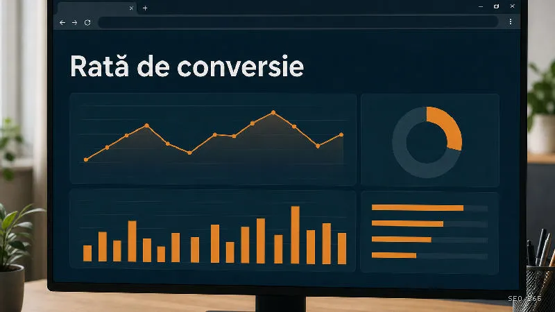 Captură din Glosarul SEO 365 pentru Rată de conversie (Analytics și KPI): Rata de conversie arată ponderea interacțiunilor, sesiunilor sau