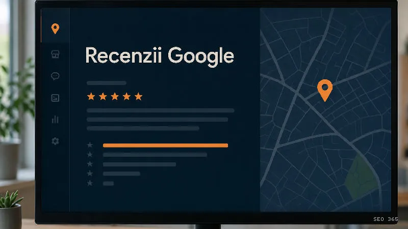 Captură din Glosarul SEO 365 pentru Recenzii Google (Local SEO): Recenziile Google sunt evaluări și comentarii publicate de