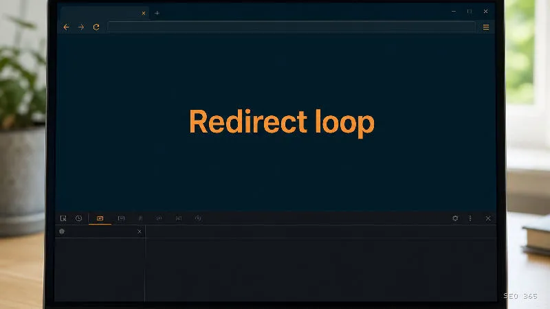 Captură din Glosarul SEO 365 pentru Redirect loop (SEO tehnic): Un redirect loop, numit și buclă de redirecturi