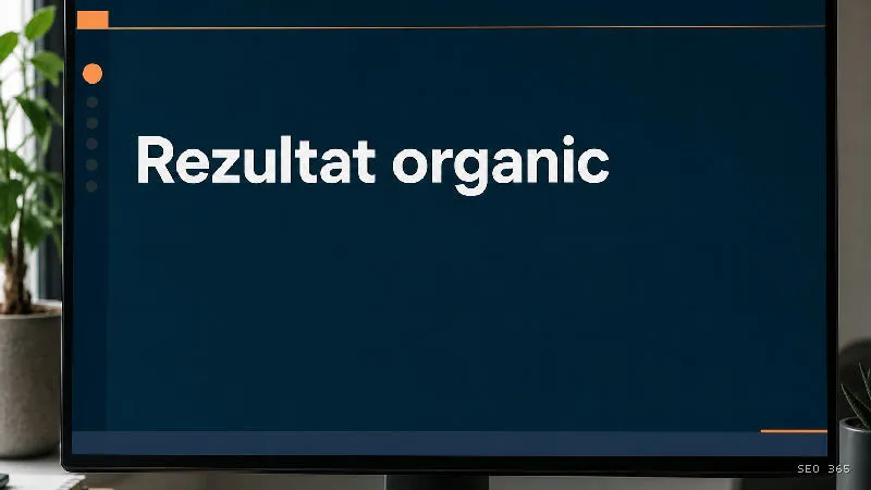 Captură din Glosarul SEO 365 pentru Rezultat organic (Google Search): Un rezultat organic este o afișare neplătită într-o
