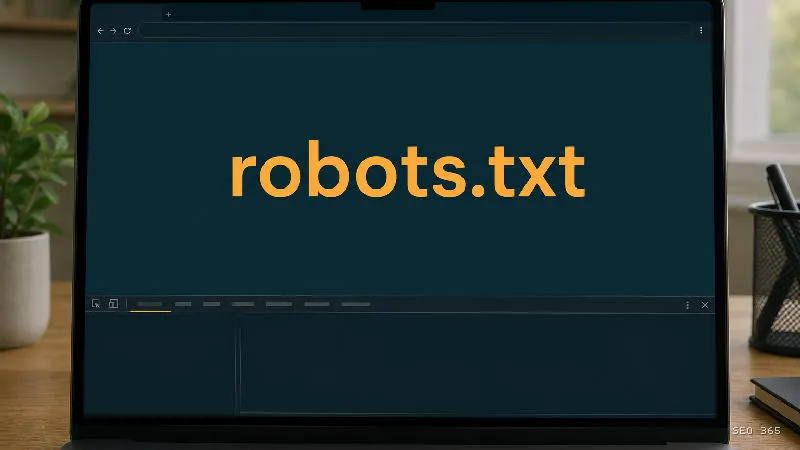 Captură din Glosarul SEO 365 pentru robots.txt (SEO tehnic): robots.txt este un fișier text care indică roboților
