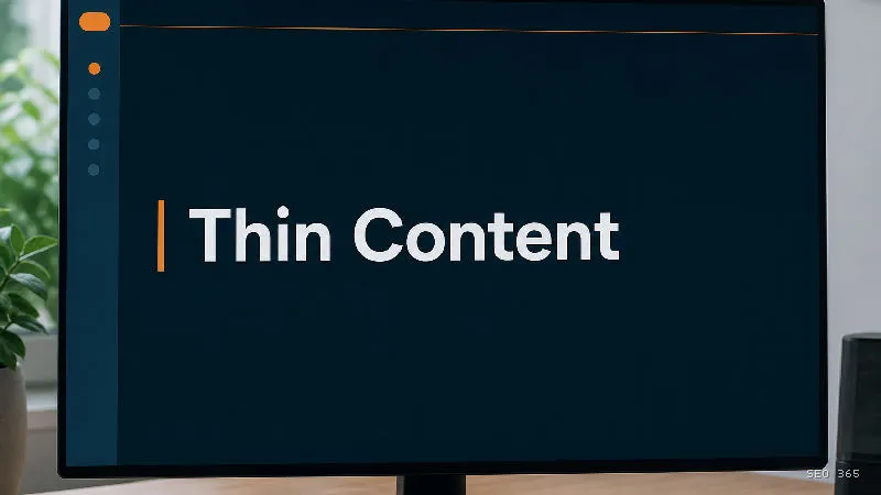 Captură din Glosarul SEO 365 pentru Thin Content (Content SEO): Thin Content este conținutul unei pagini care oferă