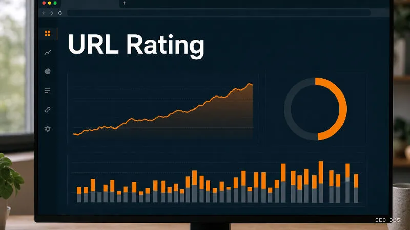Captură din Glosarul SEO 365 pentru URL Rating (Analytics și KPI): URL Rating (UR) este o metrică SEO proprie