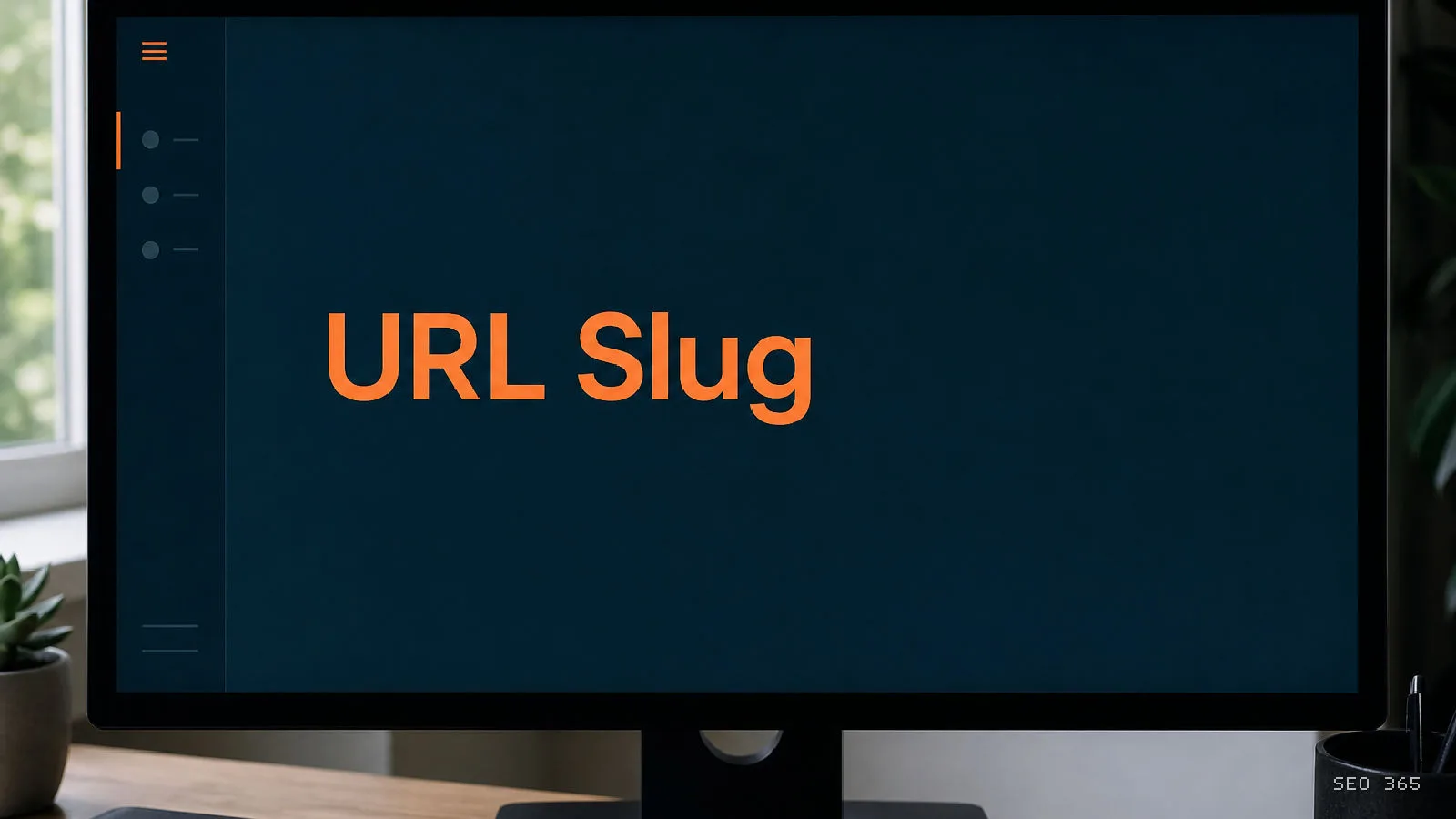 Captură din Glosarul SEO 365 pentru URL Slug (SEO On-page): Un URL slug este partea care identifică o