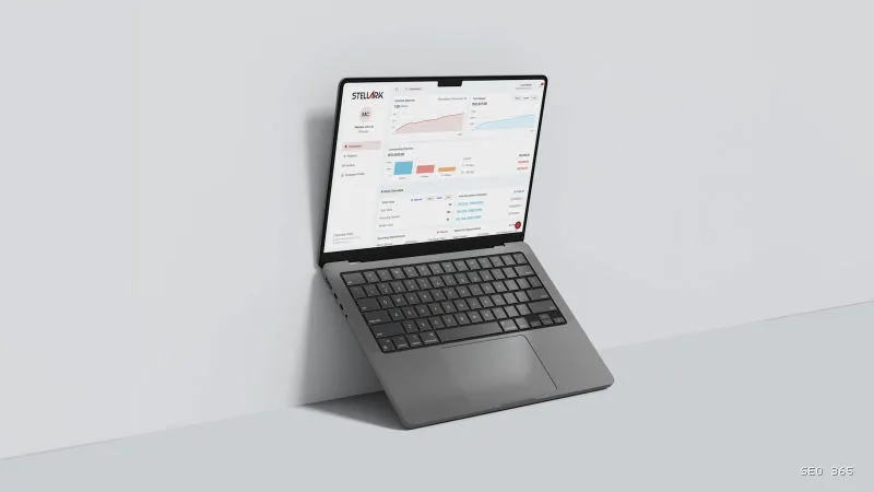 Laptop afișând rapoartele globale AI Overviews și AI Mode din Search Console