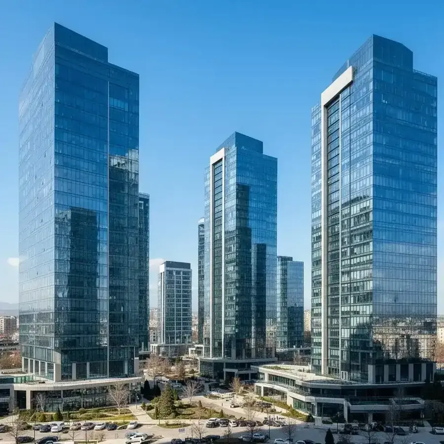 Clădiri de birouri moderne în Pipera-Floreasca, București